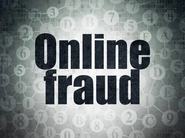 Concepto de privacidad: Fraude en línea en el fondo de datos digitales —  Fotos de Stock