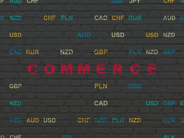 İş kavramı: duvar arka plan üzerinde ticaret