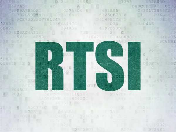 Koncept för börsindex: RTSI om bakgrund för digitalt datapapper — Stockfoto