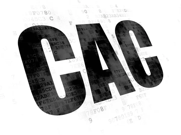 Concepto de índices bursátiles: CAC sobre fondo digital — Foto de Stock