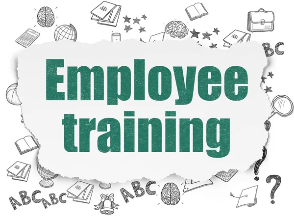 Education concept: Employee Training on Torn Paper background — Stock Photo, Image