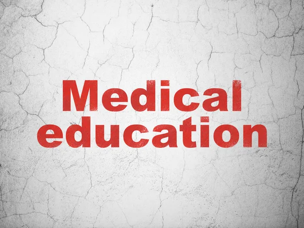 教育理念︰ 在背景墙上的医学教育 — 图库照片