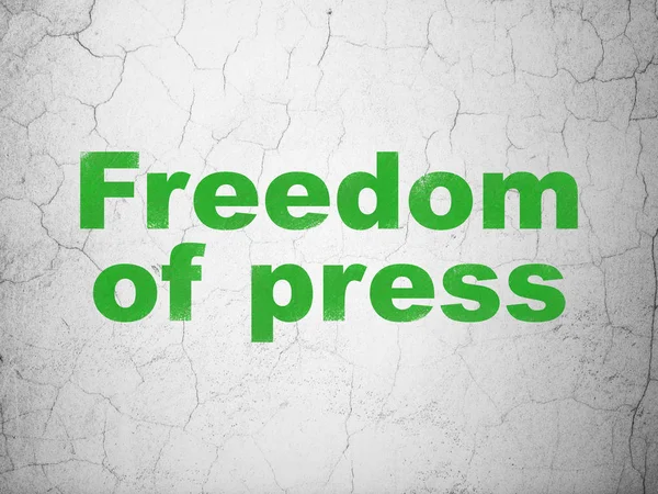 Politisches Konzept: Pressefreiheit vor dem Hintergrund der Mauer — Stockfoto