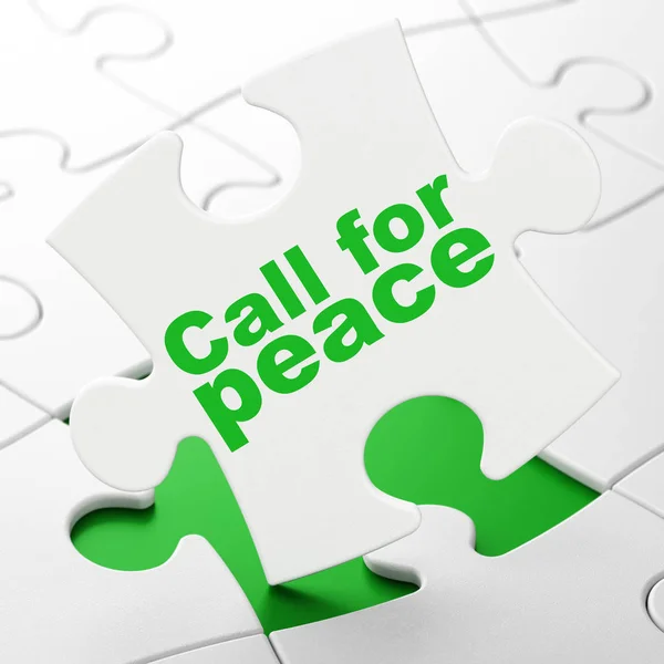 Politics concept: Call For Peace on puzzle background