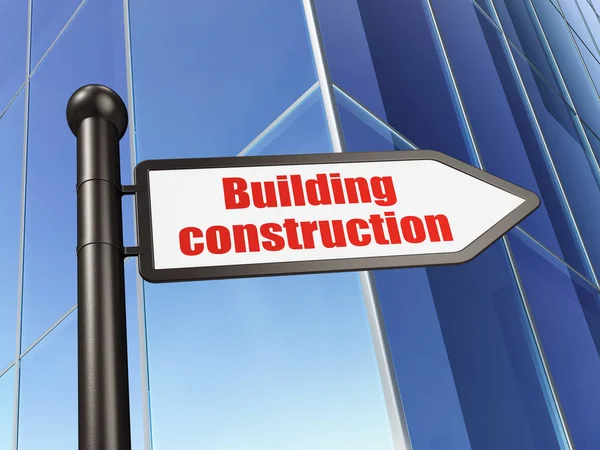 Constructing concept: sign Building Construction on Building background — Stock Photo, Image