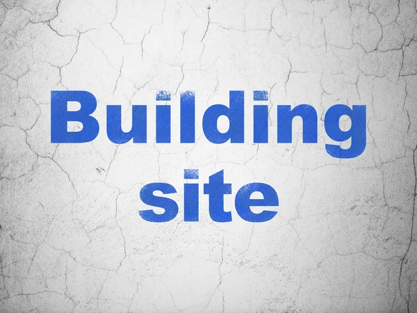構造の概念: 壁の背景に建物のサイト — ストック写真