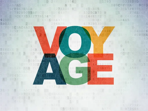 Travel concept: Voyage on Digital Data Paper background — Stock Photo, Image