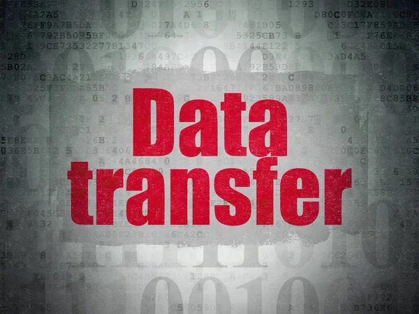 Concepto de información: Transferencia de datos sobre el fondo del documento de datos digital — Foto de Stock