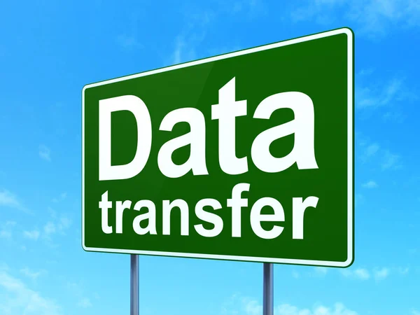 Data concept: Data Transfer on road sign background — Stock Photo, Image