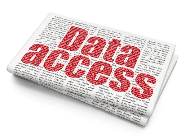 Concepto de información: Acceso a los datos en los antecedentes periodísticos — Foto de Stock