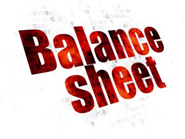 Para kavramı: bilanço dijital arka plan üzerinde
