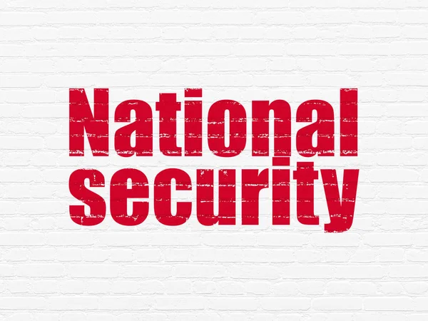 Koncepcja ochrony: bezpieczeństwa narodowego na tle ściany — Zdjęcie stockowe