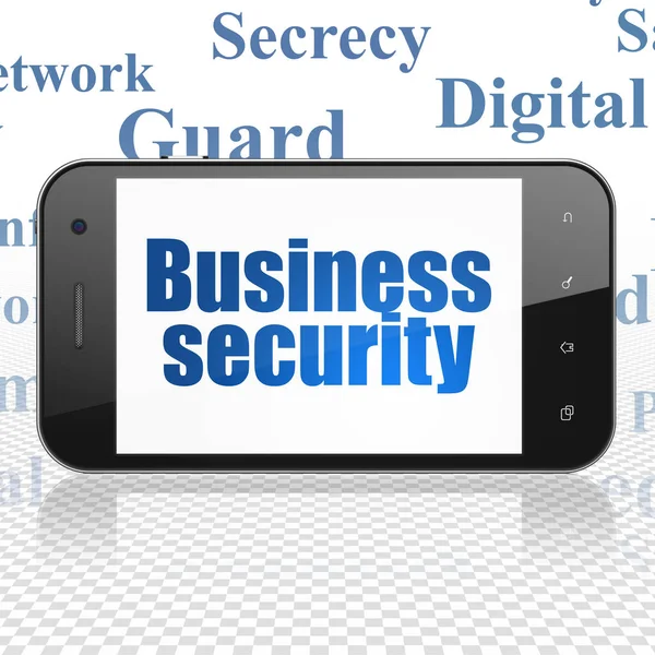 Concetto di sicurezza: Smartphone con Business Security in mostra — Foto Stock