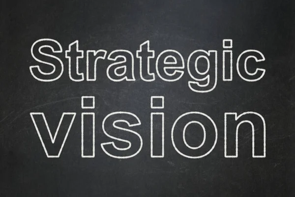 Finanzkonzept: Strategische Vision auf Kreidetafel — Stockfoto