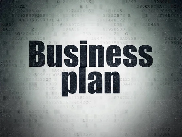 Finance concept: Business Plan on Digital Data Paper background — Stock Photo, Image