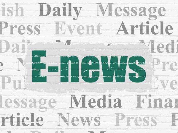 Concepto de noticias: E-news on wall background —  Fotos de Stock