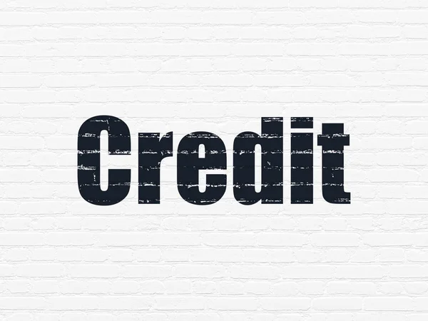 Business concept: Credit on wall background — Stock Photo, Image