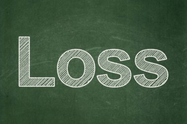 Ekonomi kavramı: kayıp kara tahta arka plan olarak