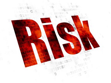 İş kavramı: dijital arka plan üzerinde Risk