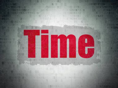 Zaman kavramı: dijital veri kağıt arka plan zamanında