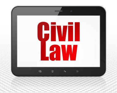 Hukuk kavramı: Medeni Hukuk ekranda ile Tablet Pc bilgisayar