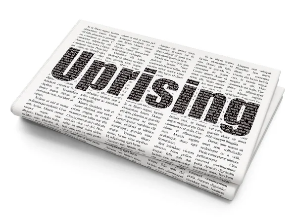 Political concept: Uprising on Newspaper background — Stock Photo, Image