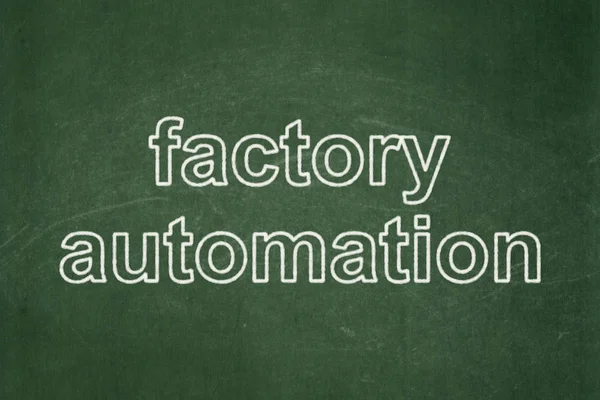 Industrie concept: Factory Automation op schoolbord achtergrond — Stockfoto