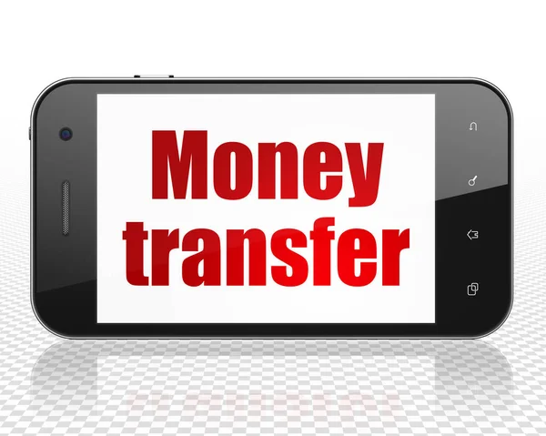 Bancaire concept: Smartphone met Money Transfer op display — Stockfoto