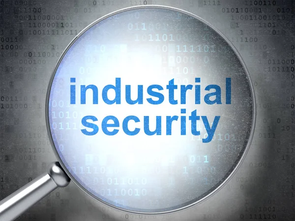Bescherming concept: industriële veiligheid met optisch glas — Stockfoto