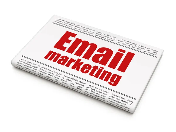 Financiën concept: krantenkop E-mail Marketing — Stockfoto