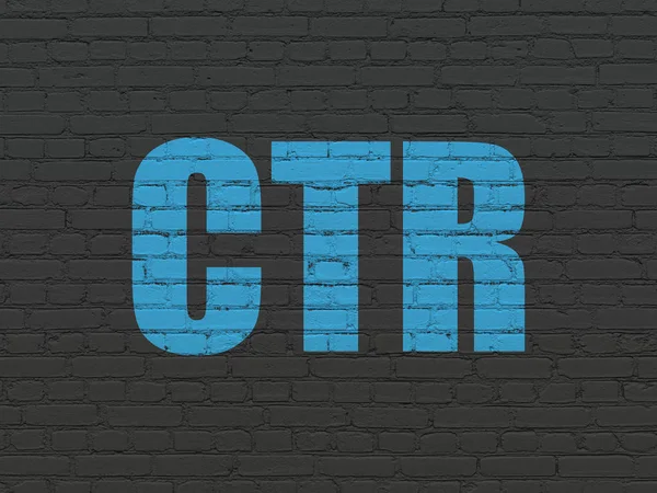 Finance concept: CTR on wall background — Stock Photo, Image