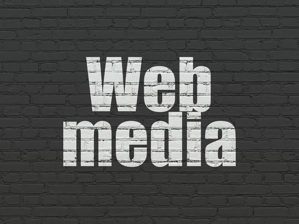 Web design concept: Web Media on wall background — Stock Photo, Image