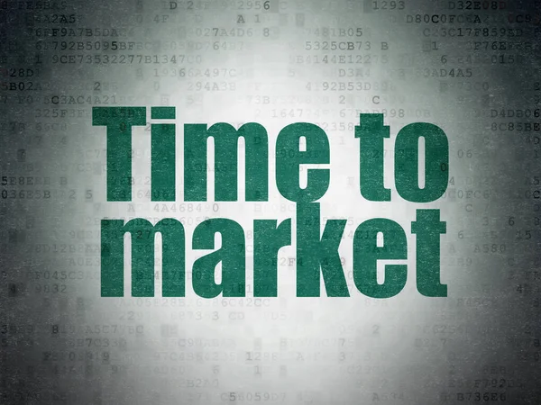 Idősor koncepció: ideje, hogy piaci digitális adatok papír alapon — Stock Fotó