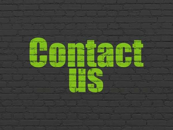 Marketing concept: Contact Us on wall background — Stock Photo, Image