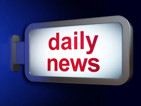 Концепция новостей: Daily News on billboard background — стоковое фото