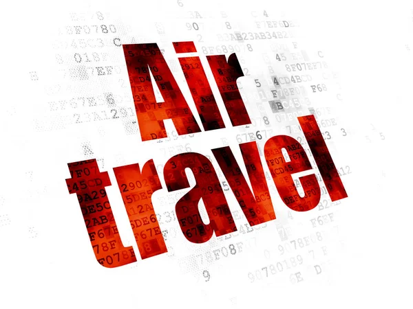 Conceito de viagem: Air Travel em fundo digital — Fotografia de Stock