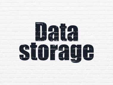 Veri kavramı: duvar arka plan üzerinde veri depolama