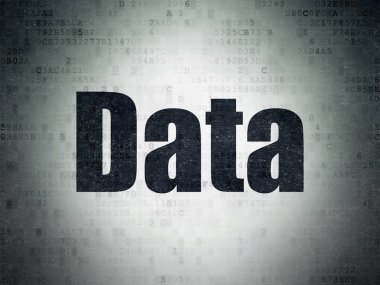 Bilgi kavramı: dijital veri kağıt arka plan üzerinde veri