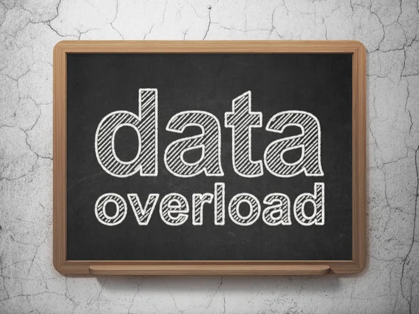 Information concept: Data Overload on chalkboard background — Stock Photo, Image