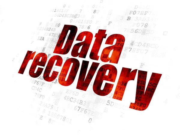 Conceito de informação: recuperação de dados em fundo digital — Fotografia de Stock