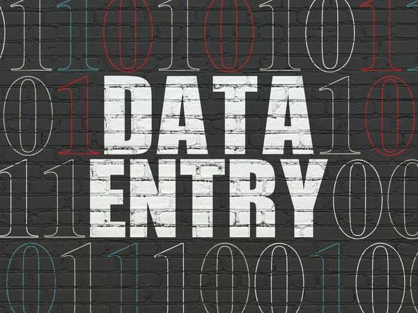 Conceito de informação: Data Entry on wall background — Fotografia de Stock