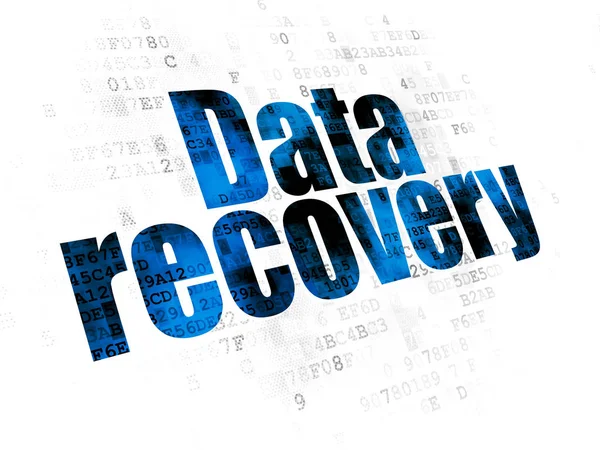 Conceito de dados: Recuperação de dados em fundo digital — Fotografia de Stock