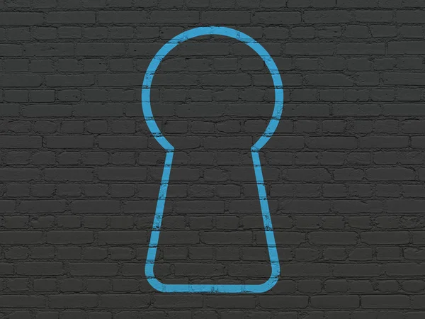 정보 개념: 열쇠 구멍 벽 배경 — 스톡 사진