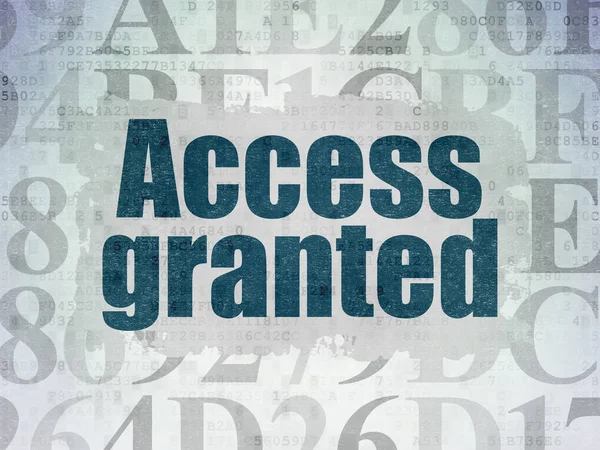 Privacy concept: Access Granted on Digital Data Paper background — Stock Photo, Image