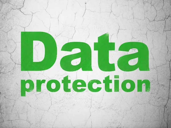 Concetto di protezione: protezione dei dati sullo sfondo della parete — Foto Stock