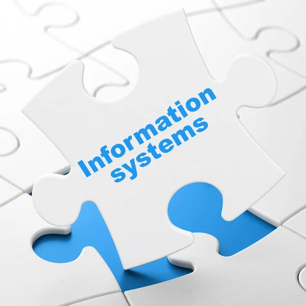 Data concept: Information Systems on puzzle background — Stock Photo, Image