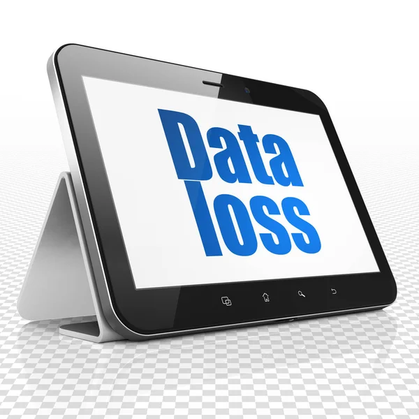 Information koncept: surfplatta med dataförlust på displayen — Stockfoto