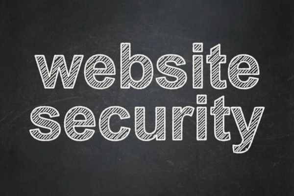 Privacy concept: Website Security on chalkboard background