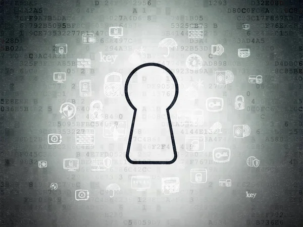 Säkerhetsbegreppet: nyckelhål på Digital Data papper bakgrund — Stockfoto