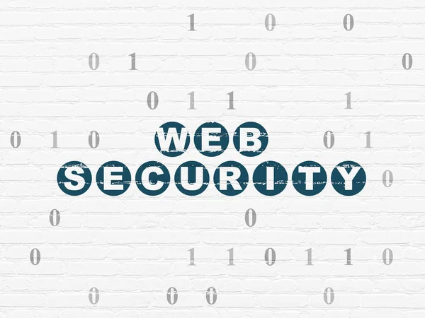 Concept de sécurité : Sécurité Web sur fond mural — Photo